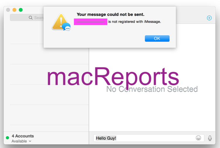 update new number for imessage on mac